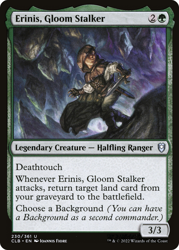 Erinis, Gloom Stalker (CLB-230) - Commander Legends: Battle for Baldur's Gate - Premium MTG Single from Wizards of the Coast - Just $0.25! Shop now at Game Crave Tournament Store