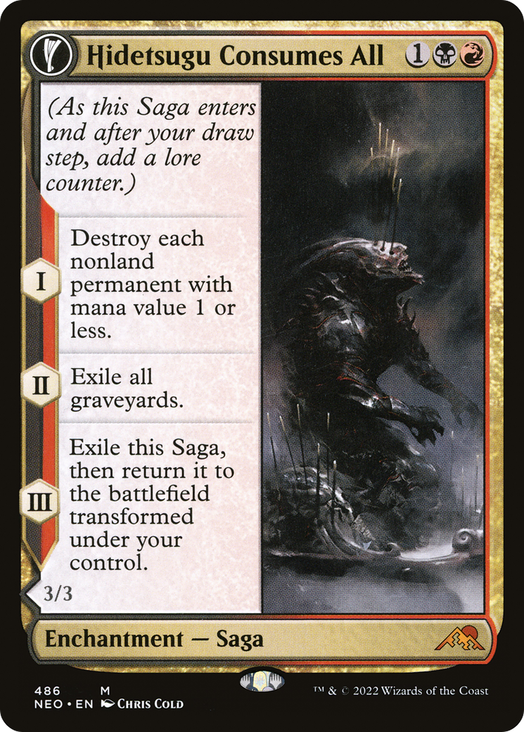 Hidetsugu Consumes All // Vessel of the All-Consuming (NEO-486) - Kamigawa: Neon Dynasty: (Extended Art, fandfc) - Premium MTG Single from Wizards of the Coast - Just $0.47! Shop now at Game Crave Tournament Store