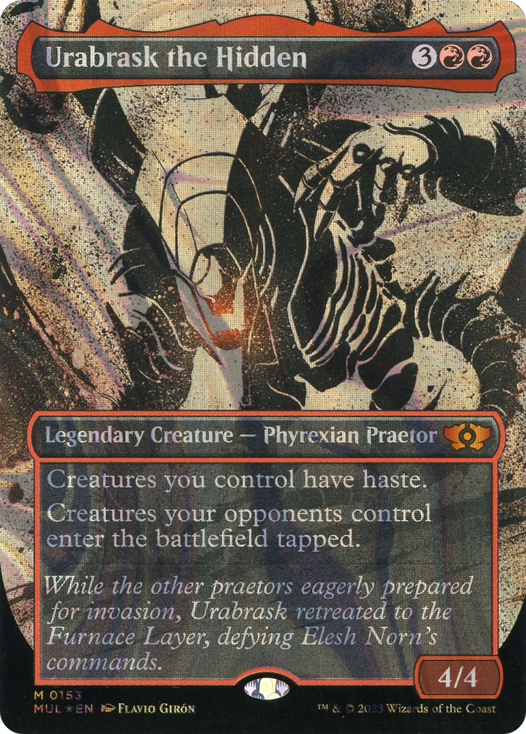 Urabrask the Hidden (MUL-153) - Multiverse Legends: (Showcase) (Borderless) Foil - Premium MTG Single from Wizards of the Coast - Just $3.47! Shop now at Game Crave Tournament Store