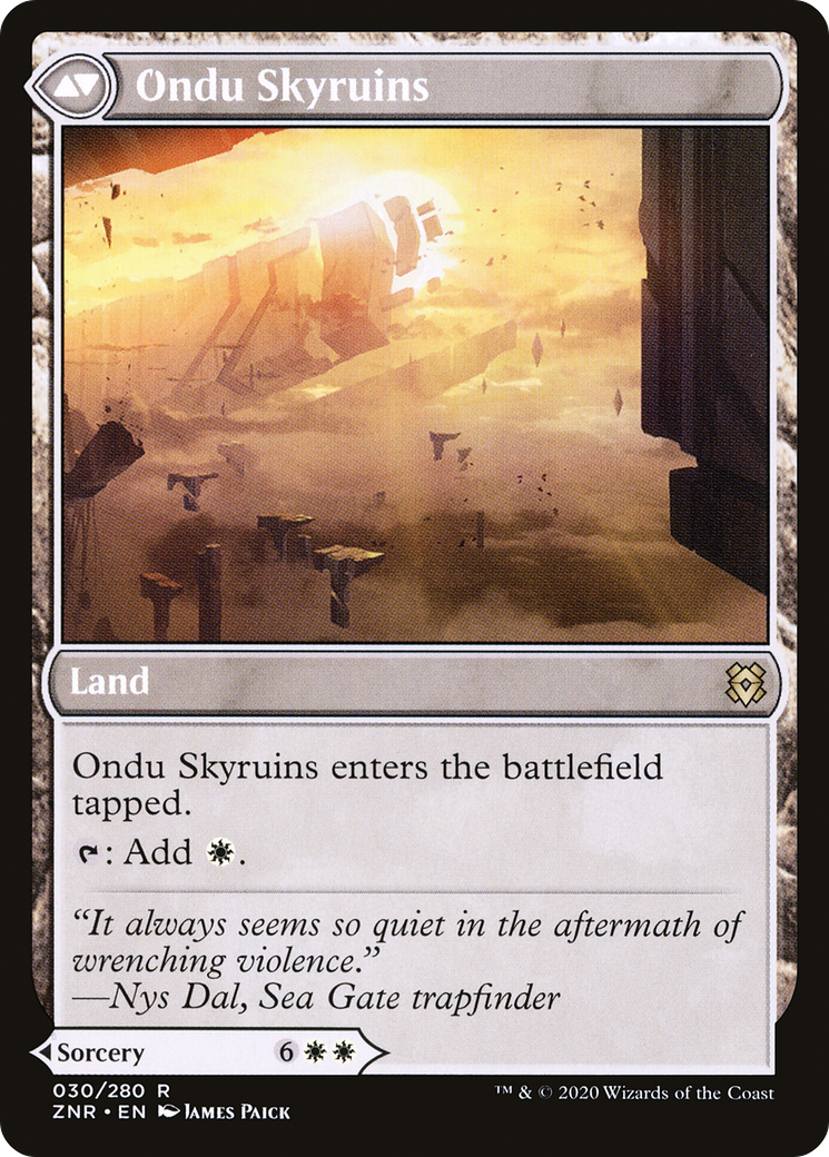 Ondu Inversion // Ondu Skyruins (ZNR-030) - Zendikar Rising - Premium MTG Single from Wizards of the Coast - Just $0.14! Shop now at Game Crave Tournament Store
