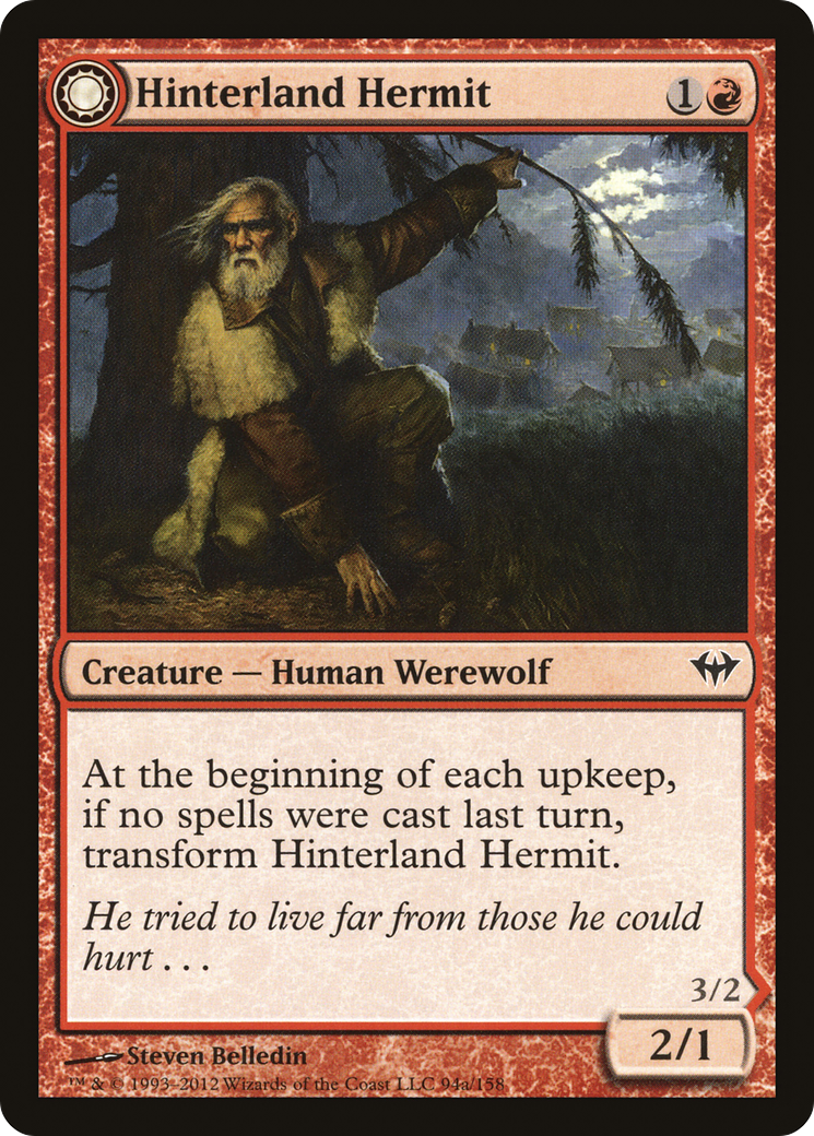 Hinterland Hermit // Hinterland Scourge (DKA-094) - Dark Ascension: (Double Faced Transform) Foil - Premium MTG Single from Wizards of the Coast - Just $0.08! Shop now at Game Crave Tournament Store