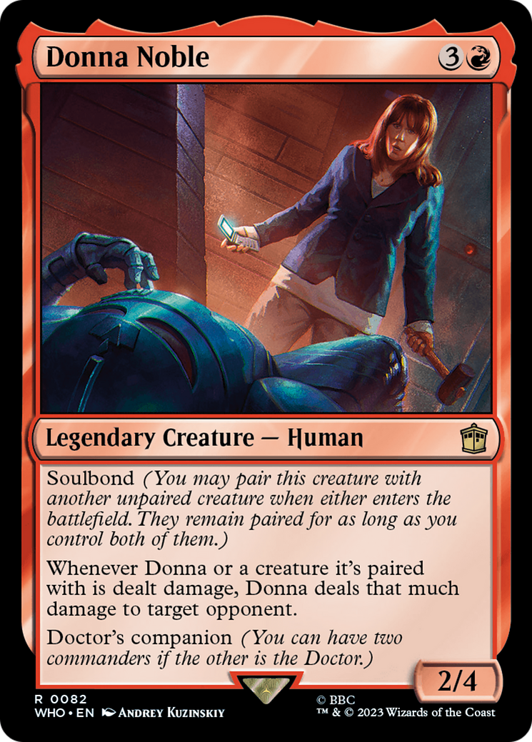 Donna Noble (WHO-082) - Doctor Who Foil - Premium MTG Single from Wizards of the Coast - Just $0.41! Shop now at Game Crave Tournament Store