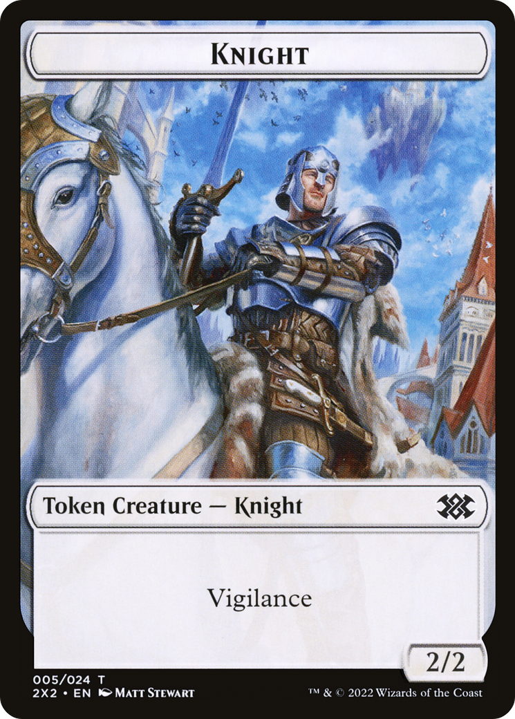Knight (T2X2-005) - Double Masters 2022 Tokens - Premium MTG Single from Wizards of the Coast - Just $0! Shop now at Game Crave Tournament Store