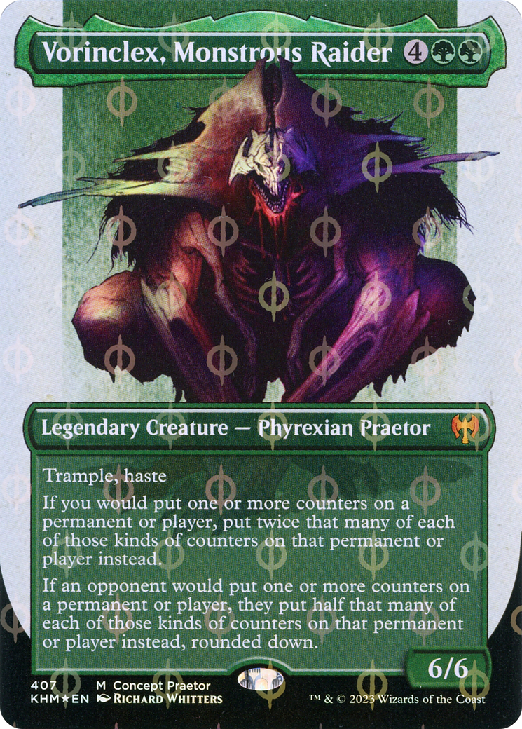 Vorinclex, Monstrous Raider (KHM-407) - Kaldheim (Borderless) Foil - Premium MTG Single from Wizards of the Coast - Just $15.89! Shop now at Game Crave Tournament Store