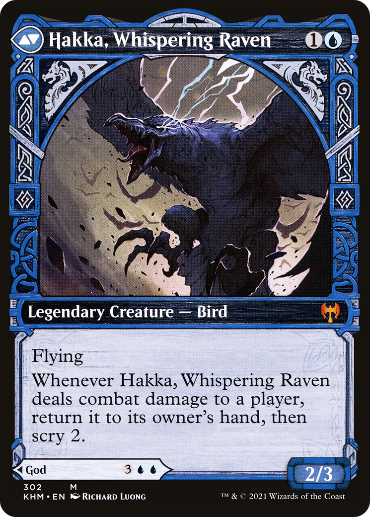 Alrund, God of the Cosmos // Hakka, Whispering Raven (KHM-302) - Kaldheim: (Showcase) - Premium MTG Single from Wizards of the Coast - Just $0.27! Shop now at Game Crave Tournament Store