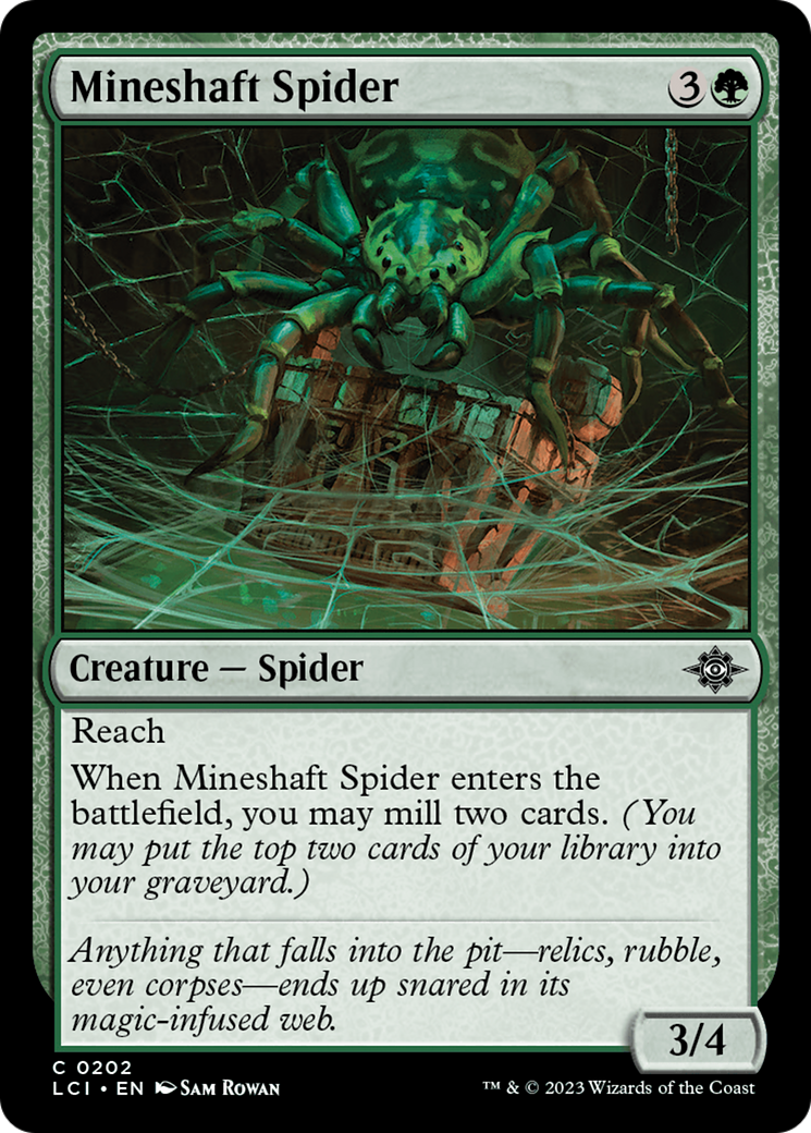 Mineshaft Spider (LCI-202) - The Lost Caverns of Ixalan - Premium MTG Single from Wizards of the Coast - Just $0.08! Shop now at Game Crave Tournament Store