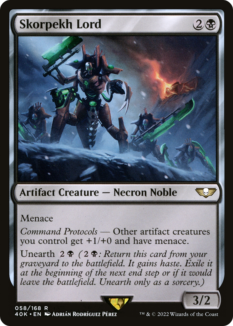 Skorpekh Lord (40K-058) - Warhammer 40,000 Commander - Premium MTG Single from Wizards of the Coast - Just $0.41! Shop now at Game Crave Tournament Store