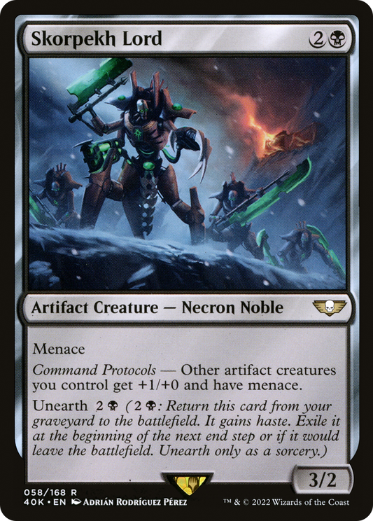 Skorpekh Lord (40K-058) - Warhammer 40,000 Commander - Premium MTG Single from Wizards of the Coast - Just $0.41! Shop now at Game Crave Tournament Store