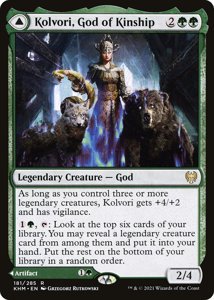 Kolvori, God of Kinship // The Ringhart Crest (KHM-181) - Kaldheim - Premium MTG Single from Wizards of the Coast - Just $0.08! Shop now at Game Crave Tournament Store