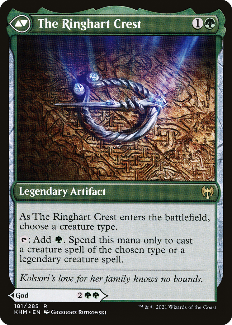 Kolvori, God of Kinship // The Ringhart Crest (KHM-181) - Kaldheim - Premium MTG Single from Wizards of the Coast - Just $0.08! Shop now at Game Crave Tournament Store