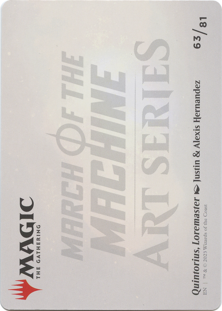 Quintorius, Loremaster // Quintorius, Loremaster (AMOM-063) - March of the Machine Art Series (Borderless) - Premium MTG Single from Wizards of the Coast - Just $0! Shop now at Game Crave Tournament Store