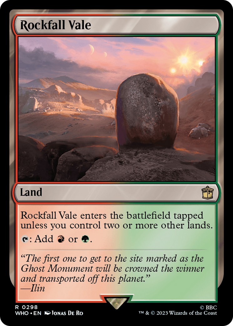 Rockfall Vale (WHO-298) - Doctor Who - Premium MTG Single from Wizards of the Coast - Just $0.42! Shop now at Game Crave Tournament Store