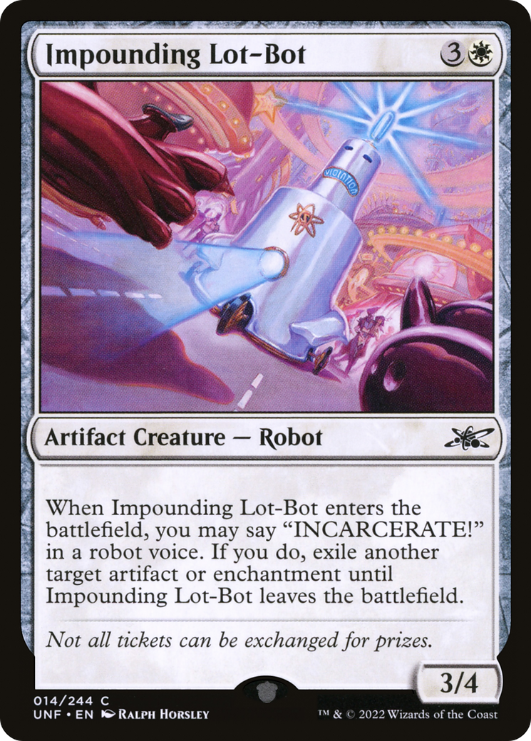 Impounding Lot-Bot (UNF-014) - Unfinity Foil - Premium MTG Single from Wizards of the Coast - Just $0.25! Shop now at Game Crave Tournament Store