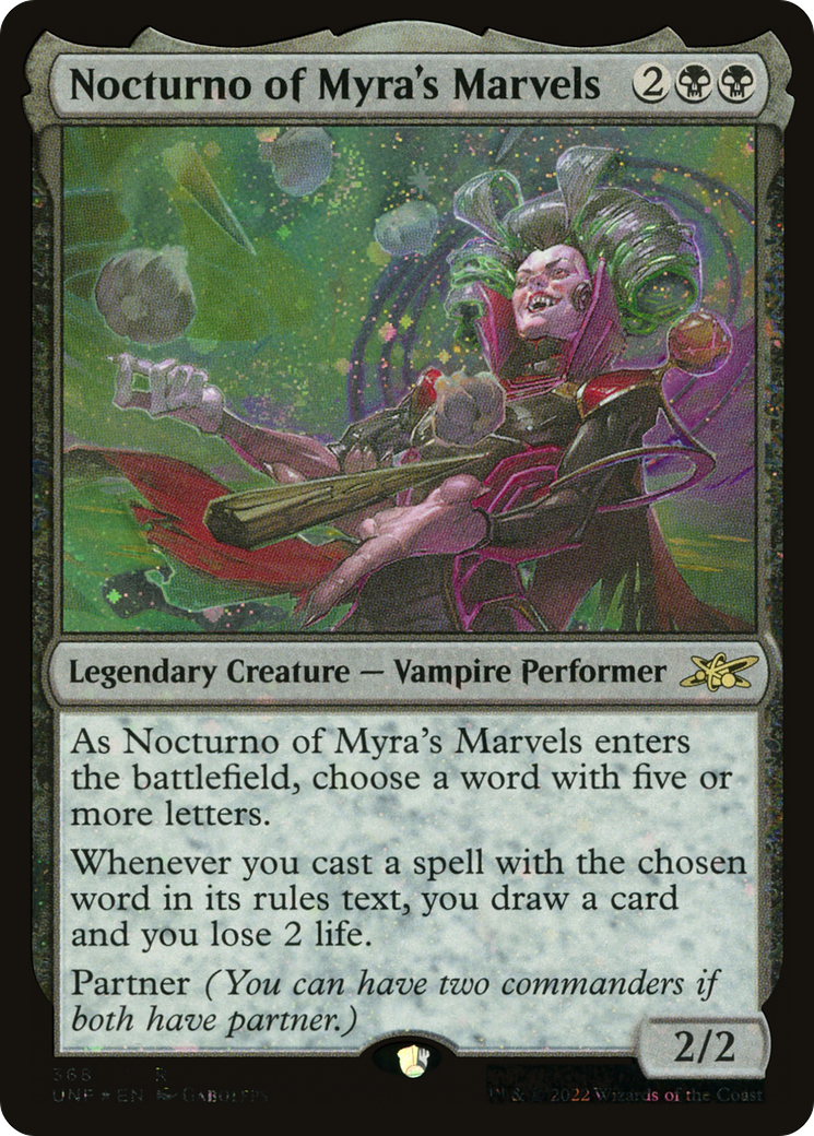 Nocturno of Myra's Marvels (UNF-368) - Unfinity Foil - Premium MTG Single from Wizards of the Coast - Just $0.08! Shop now at Game Crave Tournament Store