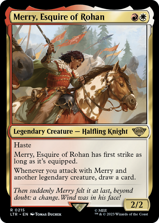 Merry, Esquire of Rohan (LTR-215) - The Lord of the Rings: Tales of Middle-earth - Premium MTG Single from Wizards of the Coast - Just $0.08! Shop now at Game Crave Tournament Store