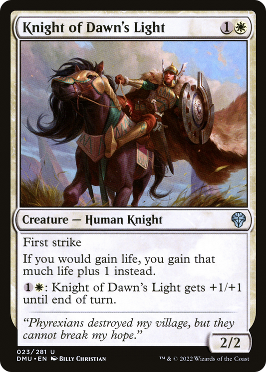 Knight of Dawn's Light (DMU-023) - Dominaria United - Premium MTG Single from Wizards of the Coast - Just $0.08! Shop now at Game Crave Tournament Store