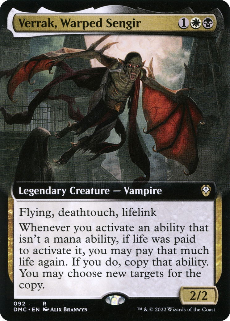 Verrak, Warped Sengir (DMC-092) - Dominaria United Commander: (Extended Art) - Premium MTG Single from Wizards of the Coast - Just $0.82! Shop now at Game Crave Tournament Store