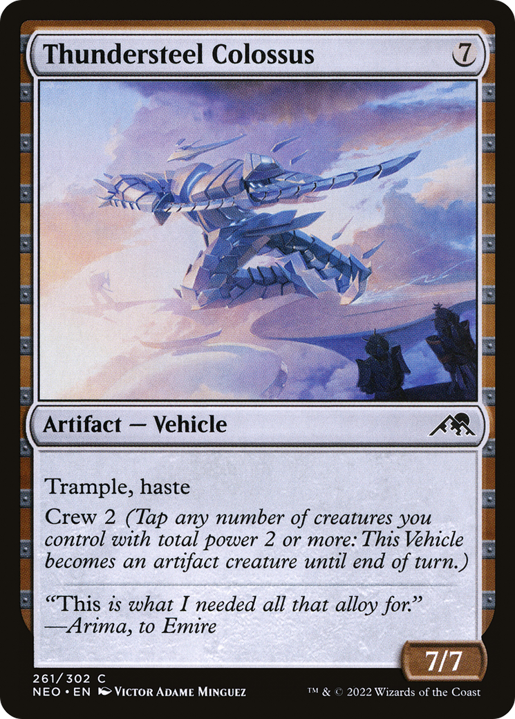 Thundersteel Colossus (NEO-261) - Kamigawa: Neon Dynasty - Premium MTG Single from Wizards of the Coast - Just $0.08! Shop now at Game Crave Tournament Store