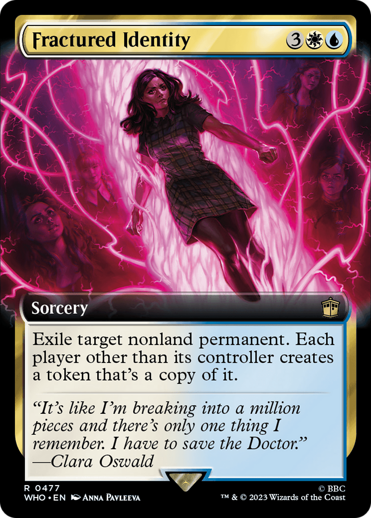 Fractured Identity (WHO-477) - Doctor Who: (Extended Art) - Premium MTG Single from Wizards of the Coast - Just $0.11! Shop now at Game Crave Tournament Store