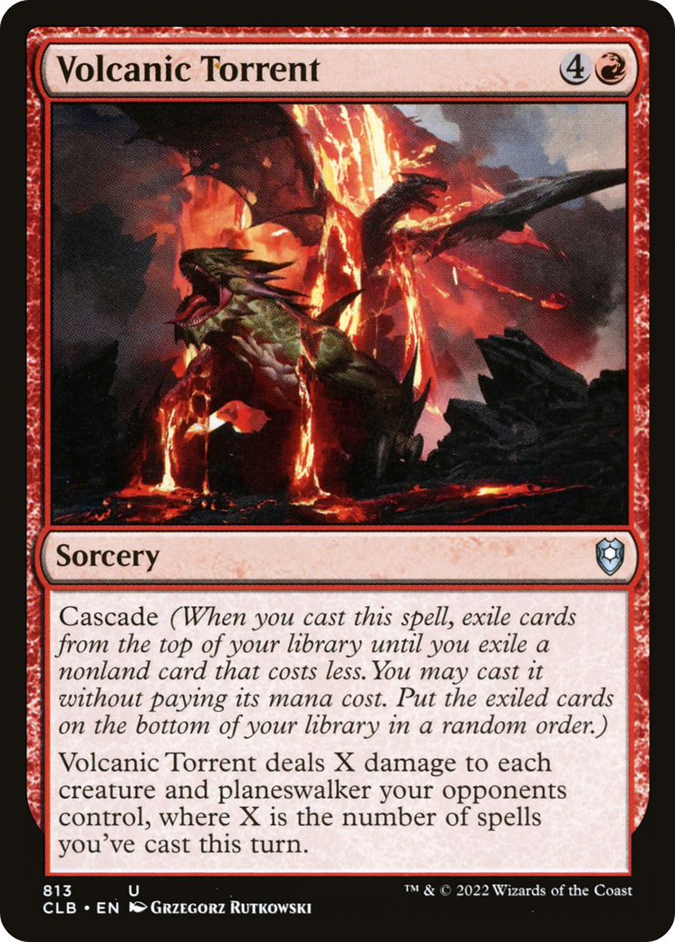 Volcanic Torrent (CLB-813) - Commander Legends: Battle for Baldur's Gate - Premium MTG Single from Wizards of the Coast - Just $0.08! Shop now at Game Crave Tournament Store