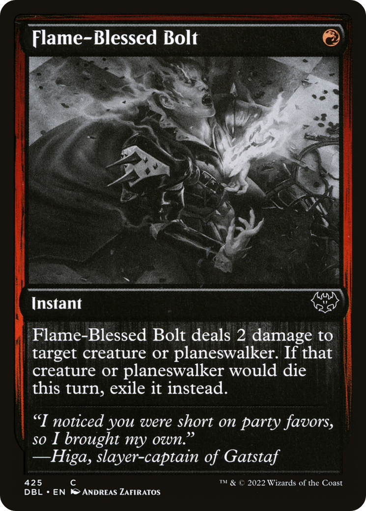 Flame-Blessed Bolt (DBL-425) - Innistrad: Double Feature Foil - Premium MTG Single from Wizards of the Coast - Just $0.08! Shop now at Game Crave Tournament Store