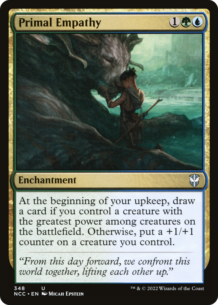 Primal Empathy (NCC-348) - New Capenna Commander - Premium MTG Single from Wizards of the Coast - Just $0.25! Shop now at Game Crave Tournament Store