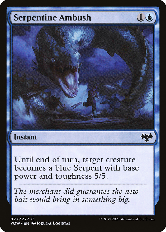 Serpentine Ambush (VOW-077) - Innistrad: Crimson Vow - Premium MTG Single from Wizards of the Coast - Just $0.08! Shop now at Game Crave Tournament Store