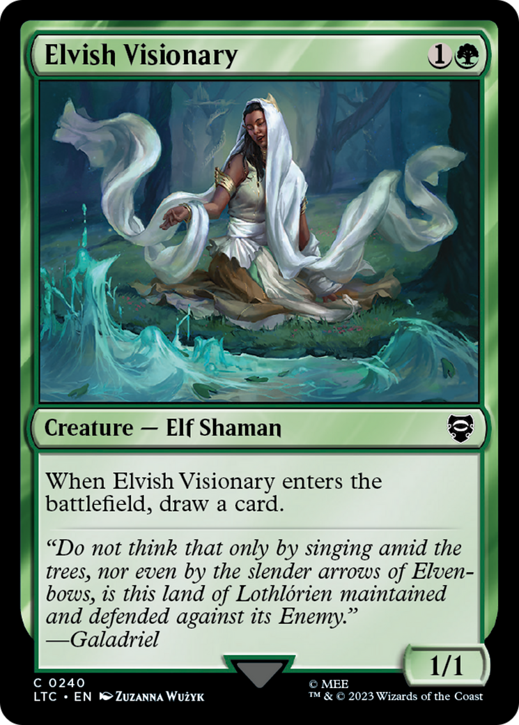 Elvish Visionary (LTC-240) - Tales of Middle-earth Commander - Premium MTG Single from Wizards of the Coast - Just $0.08! Shop now at Game Crave Tournament Store