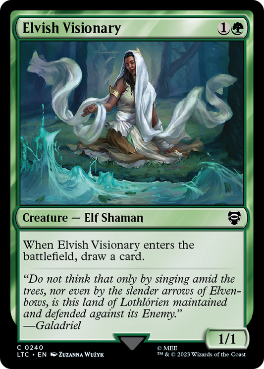 Elvish Visionary (LTC-240) - Tales of Middle-earth Commander - Premium MTG Single from Wizards of the Coast - Just $0.08! Shop now at Game Crave Tournament Store