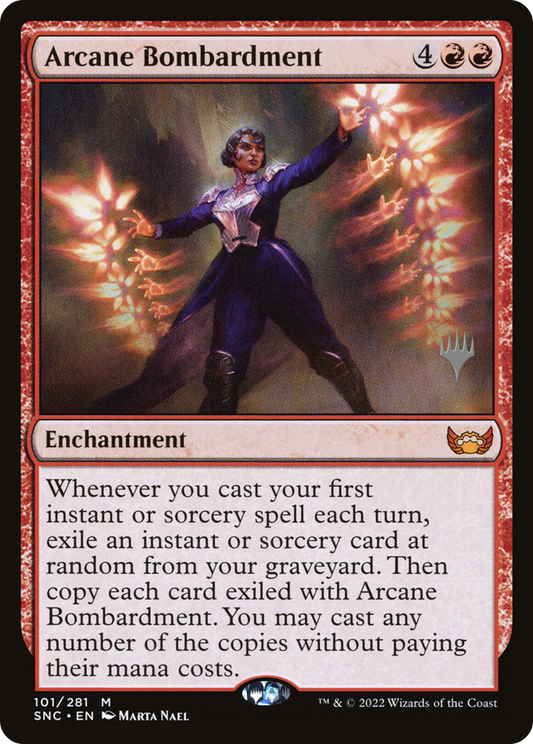 Arcane Bombardment (PSNC-101P) - Streets of New Capenna Promos Foil - Premium MTG Single from Wizards of the Coast - Just $1.06! Shop now at Game Crave Tournament Store