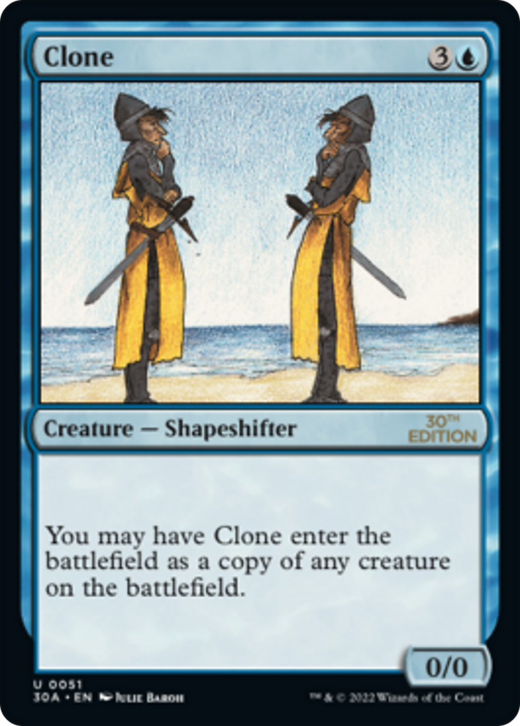 Clone (30A-051) - 30th Anniversary Edition - Premium MTG Single from Wizards of the Coast - Just $3.74! Shop now at Game Crave Tournament Store