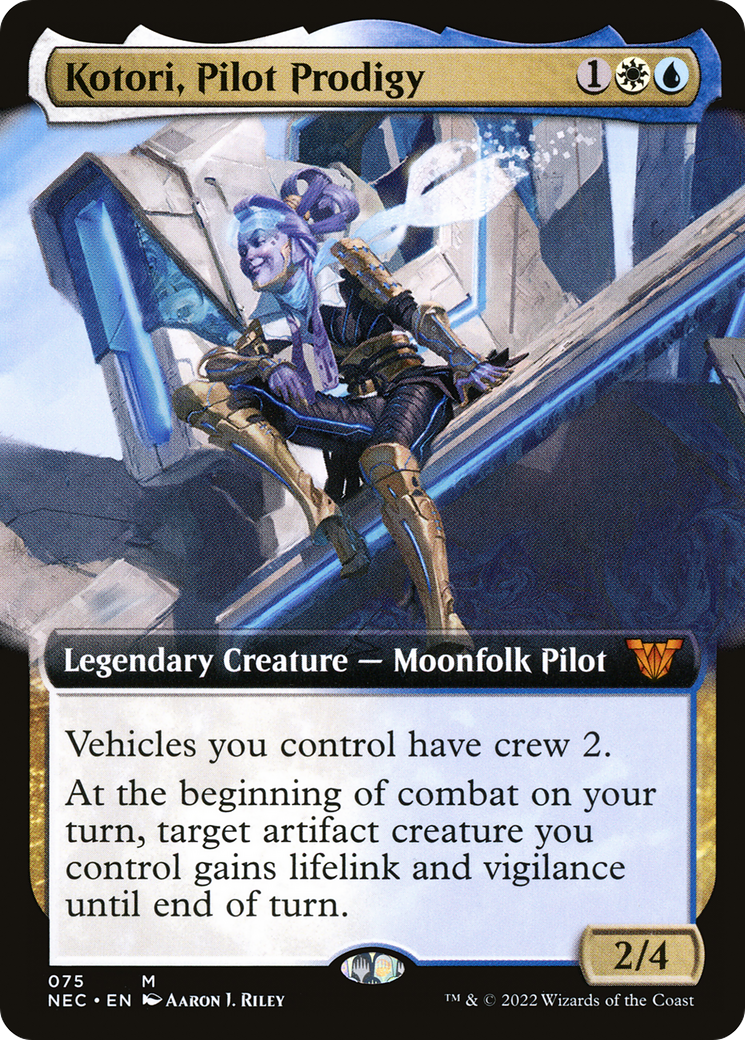 Kotori, Pilot Prodigy (NEC-075) - Neon Dynasty Commander: (Extended Art) - Premium MTG Single from Wizards of the Coast - Just $0.37! Shop now at Game Crave Tournament Store