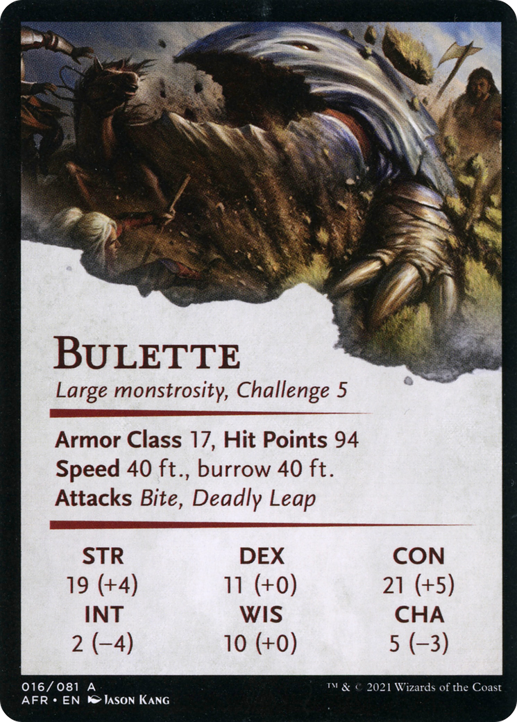 Bulette // Bulette (AAFR-016) - Adventures in the Forgotten Realms Art Series (Borderless) Foil - Premium MTG Single from Wizards of the Coast - Just $0! Shop now at Game Crave Tournament Store