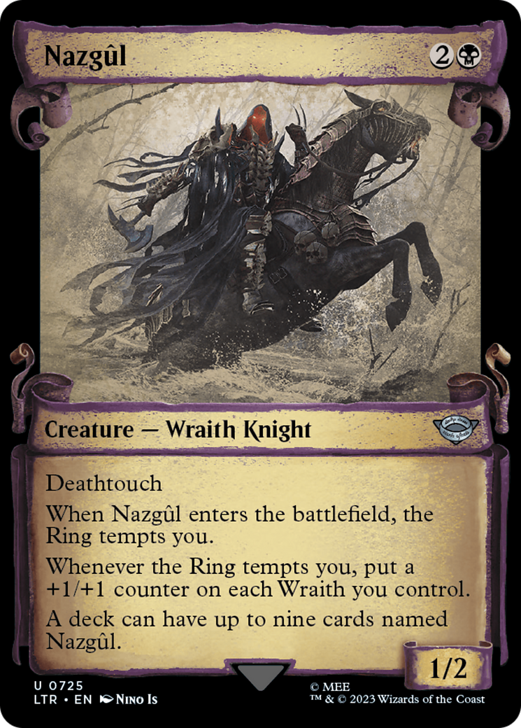 Nazgûl (LTR-725) - The Lord of the Rings: Tales of Middle-earth: (Showcase) Foil - Premium MTG Single from Wizards of the Coast - Just $19.21! Shop now at Game Crave Tournament Store