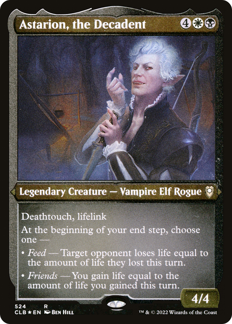 Astarion, the Decadent (CLB-524) - Commander Legends: Battle for Baldur's Gate Etched Foil - Premium MTG Single from Wizards of the Coast - Just $0.13! Shop now at Game Crave Tournament Store