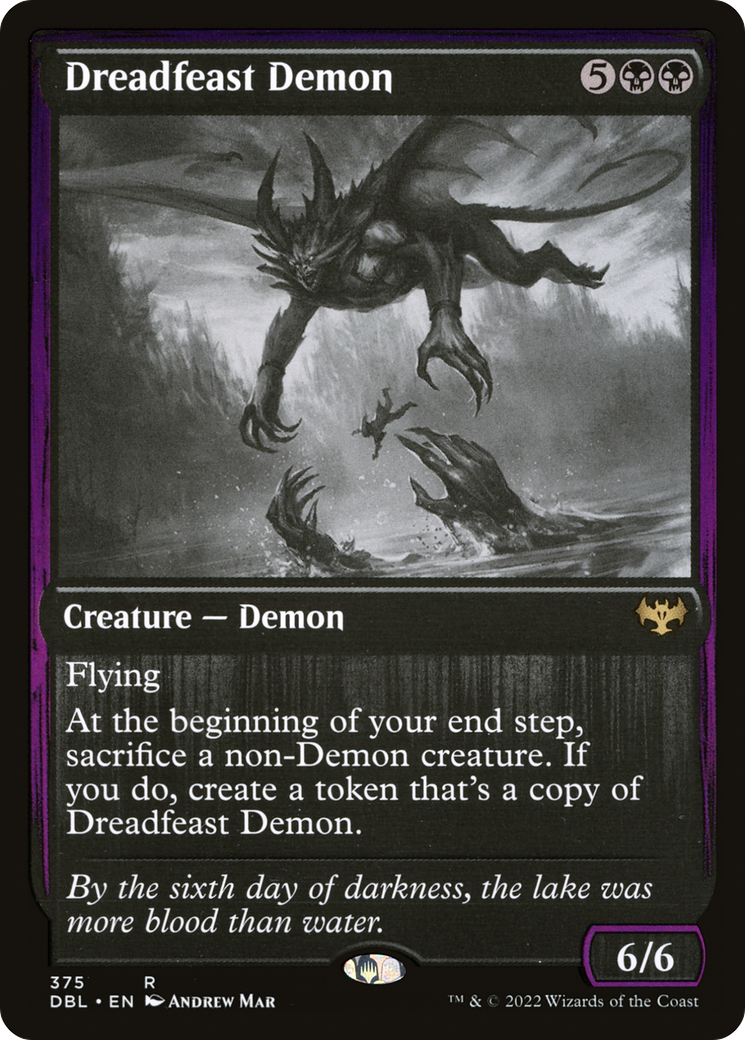 Dreadfeast Demon (DBL-375) - Innistrad: Double Feature Foil - Premium MTG Single from Wizards of the Coast - Just $0.60! Shop now at Game Crave Tournament Store