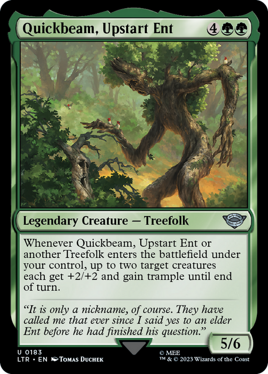 Quickbeam, Upstart Ent (LTR-183) - The Lord of the Rings: Tales of Middle-earth - Premium MTG Single from Wizards of the Coast - Just $0.08! Shop now at Game Crave Tournament Store