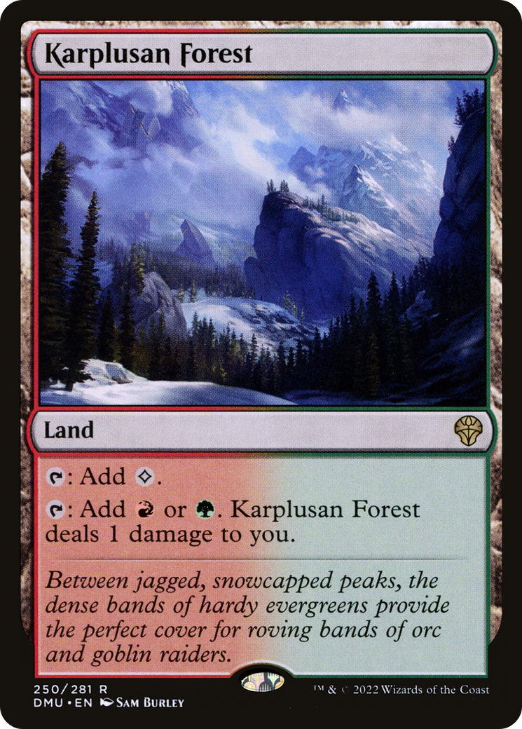 Karplusan Forest (DMU-250) - Dominaria United - Premium MTG Single from Wizards of the Coast - Just $1.40! Shop now at Game Crave Tournament Store