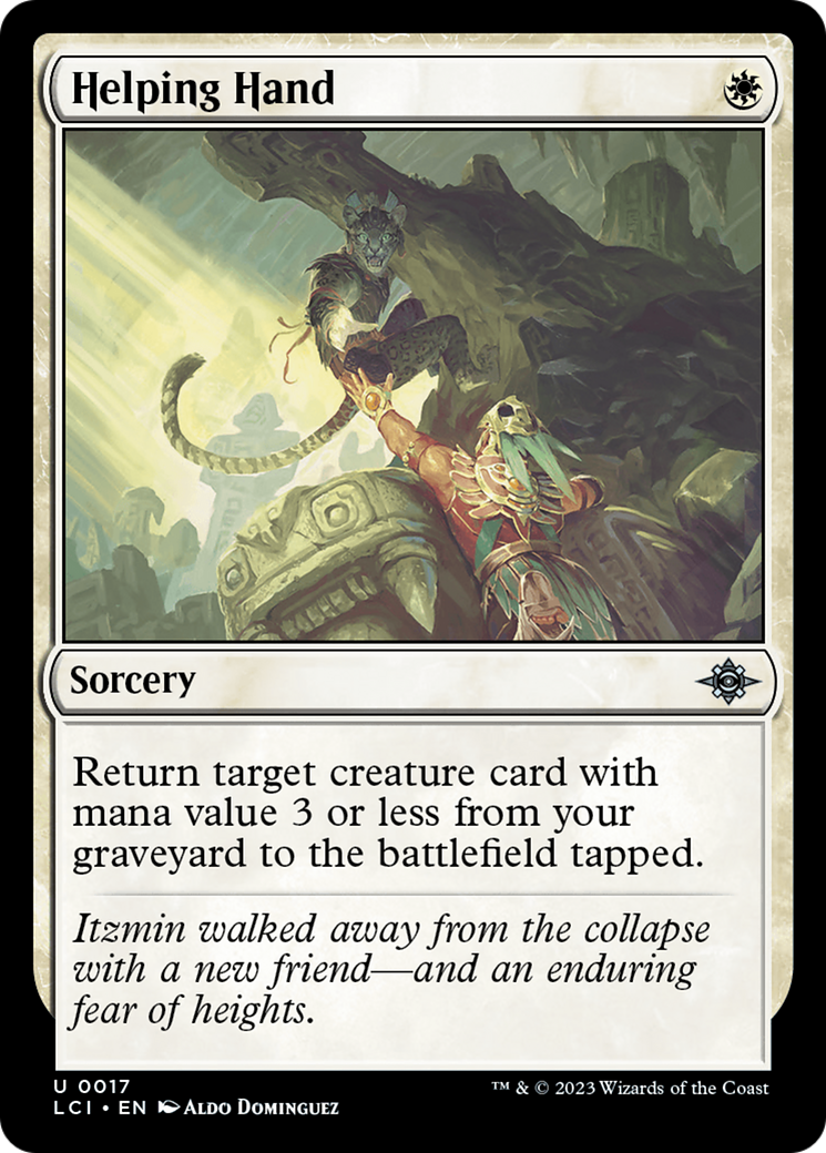 Helping Hand (LCI-017) - The Lost Caverns of Ixalan - Premium MTG Single from Wizards of the Coast - Just $0.23! Shop now at Game Crave Tournament Store
