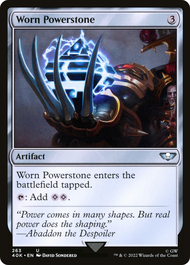 Worn Powerstone (40K-263) - Warhammer 40,000 Commander - Premium MTG Single from Wizards of the Coast - Just $0.58! Shop now at Game Crave Tournament Store