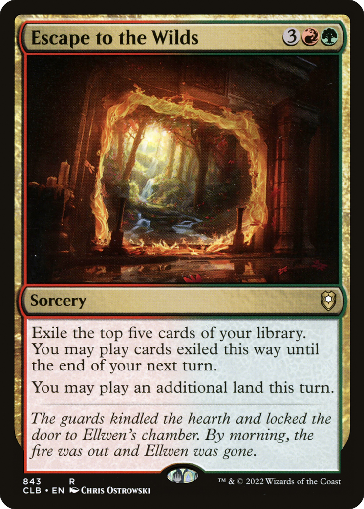 Escape to the Wilds (CLB-843) - Commander Legends: Battle for Baldur's Gate - Premium MTG Single from Wizards of the Coast - Just $0.84! Shop now at Game Crave Tournament Store
