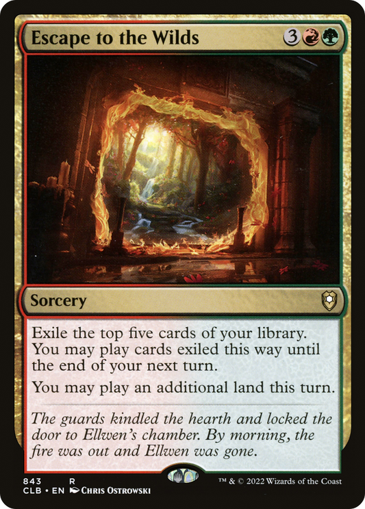 Escape to the Wilds (CLB-843) - Commander Legends: Battle for Baldur's Gate - Premium MTG Single from Wizards of the Coast - Just $0.84! Shop now at Game Crave Tournament Store