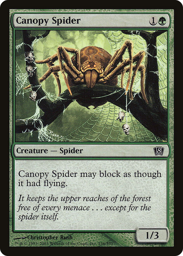 Canopy Spider (8ED-236★) - Eighth Edition Foil - Premium MTG Single from Wizards of the Coast - Just $0.42! Shop now at Game Crave Tournament Store
