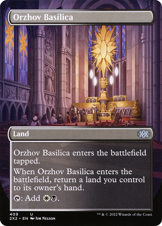 Orzhov Basilica (2X2-409) - Double Masters 2022 (Borderless) - Premium MTG Single from Wizards of the Coast - Just $0.38! Shop now at Game Crave Tournament Store