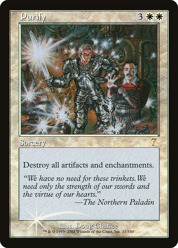 Purify (7ED-31★) - Seventh Edition Foil - Premium MTG Single from Wizards of the Coast - Just $2.55! Shop now at Game Crave Tournament Store