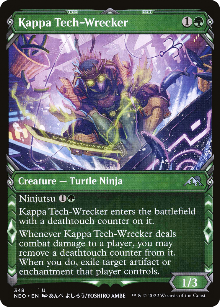 Kappa Tech-Wrecker (NEO-348) - Kamigawa: Neon Dynasty: (Showcase) Foil - Premium MTG Single from Wizards of the Coast - Just $0.08! Shop now at Game Crave Tournament Store