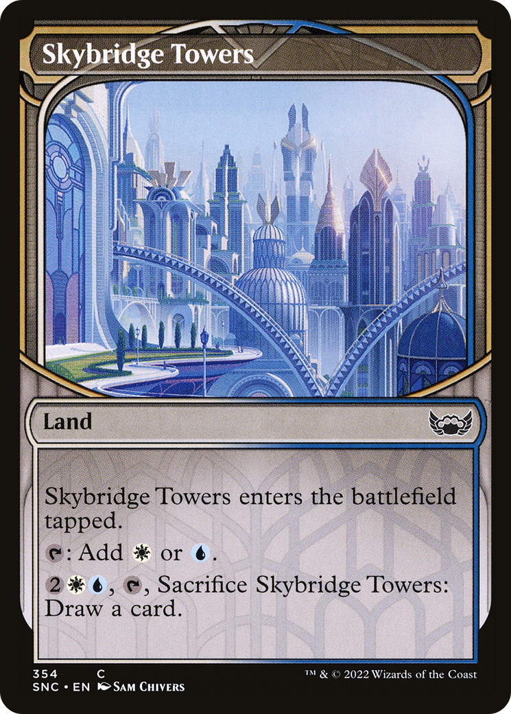 Skybridge Towers (SNC-354) - Streets of New Capenna: (Showcase) Foil - Premium MTG Single from Wizards of the Coast - Just $0.08! Shop now at Game Crave Tournament Store