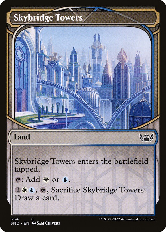 Skybridge Towers (SNC-354) - Streets of New Capenna: (Showcase) Foil - Premium MTG Single from Wizards of the Coast - Just $0.08! Shop now at Game Crave Tournament Store