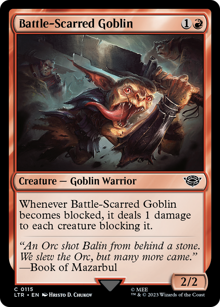 Battle-Scarred Goblin (LTR-115) - The Lord of the Rings: Tales of Middle-earth - Premium MTG Single from Wizards of the Coast - Just $0.08! Shop now at Game Crave Tournament Store