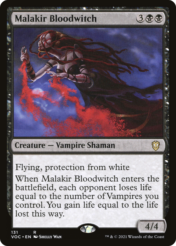 Malakir Bloodwitch (VOC-131) - Crimson Vow Commander - Premium MTG Single from Wizards of the Coast - Just $1.45! Shop now at Game Crave Tournament Store